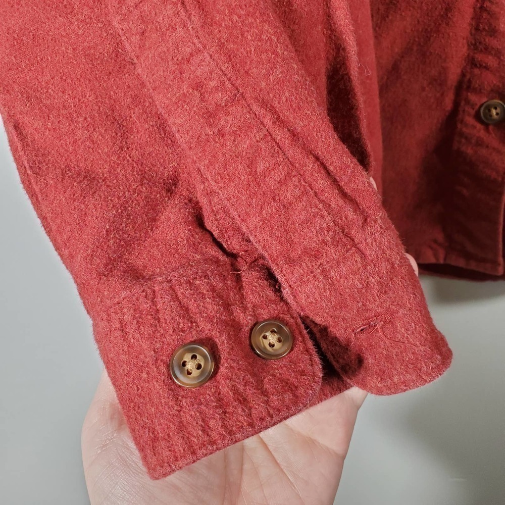 Woolrich Flannel Button Down Ruby Heather Size La… - image 4